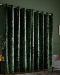 Catherine Lansfield Velvet Curtains Olive - Catherine Lansfield - Size: 117 x 229cm - thumbnail 3