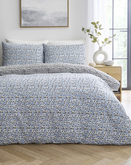 Nico Spot Duvet Cover Set Blue MIX - JD Williams - Size: SINGLE - image 1