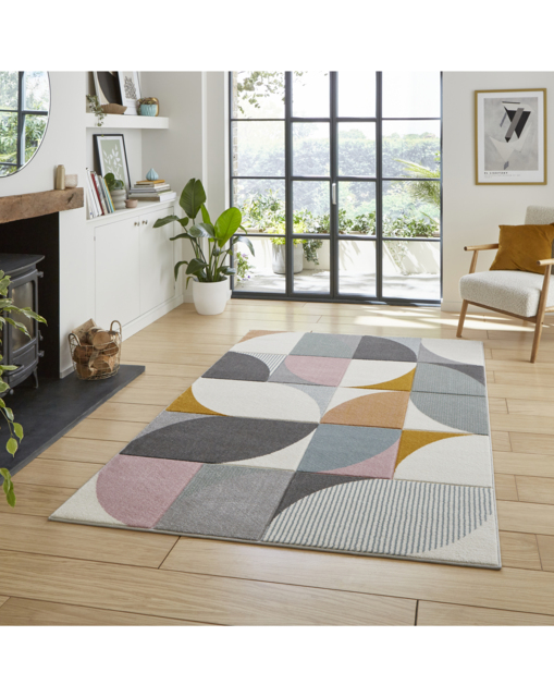 Think Rugs Matrix Geometric Rug Grey Multicolour - Think Rugs - Size: 80X150 - image 1