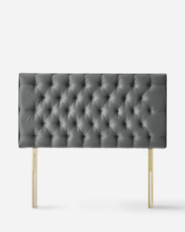 Silentnight Romano Headboard- Velvet Charcoal - Silentnight - Size: KINGSIZE - thumbnail 1