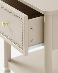 Darcy Bobbin Trim Side Table Natural - Julipa - thumbnail 3