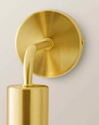 Bellamy Gold Amber Glass Wall Light Gold - ValueLights - thumbnail 5