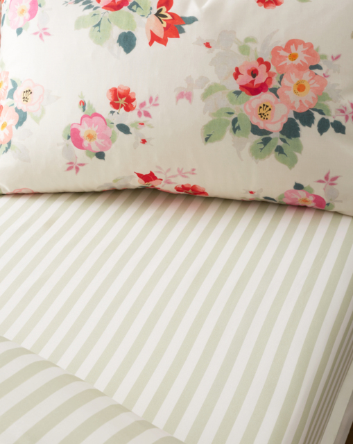 Cath Kidston Canopy Stripe Fitted Sheet Green - Cath Kidston - Size: KING - image 1