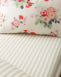 Cath Kidston Canopy Stripe Fitted Sheet Green - Cath Kidston - Size: KING