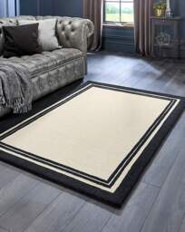 Piper Border Woollen Rug Monochrome - Origins - Size: 80X150 - thumbnail 1
