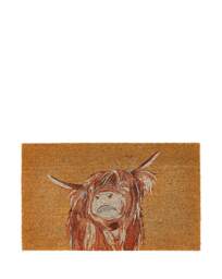 My Mat Printed Coir Highland Cow Doormat Natural - My Mat - Size: 45X75 - thumbnail 2