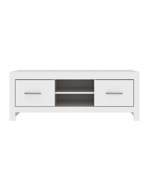 Dakota Wide TV Unit White - At Home Collection