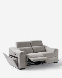 Franklin Power Recliner 2 Seater Grey - JD Williams - thumbnail 2