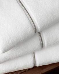 Bianca Zero Twist Satin Stitch Towel White - Bianca - Size: Hand Towel - thumbnail 3