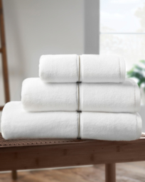 Bianca Zero Twist Satin Stitch Towel White - Bianca - Size: Hand Towel