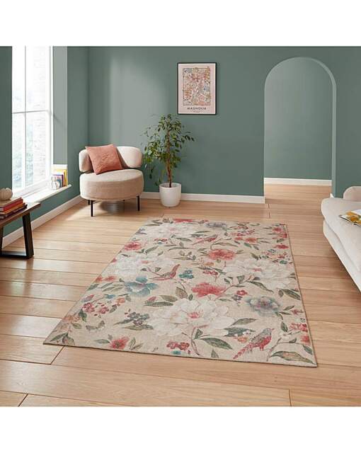 Catherine Lansfield Pippa Birds Rug Natural - Catherine Lansfield - Size: 150X230 - image 1