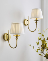 Pair of Rechargeable Wall Lights Brass - Searchlight - thumbnail 1