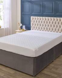 Downland Waffle Mattress Protector White - Downland - Size: DOUBLE - thumbnail 2