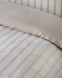 Catherine Lansfield Seersucker Duvet Set Natural - Catherine Lansfield - Size: DOUBLE - thumbnail 4
