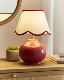 Hattie Scallop Table Lamp RED - Julipa