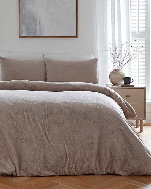 Cosy Cuddle Fleece Duvet Set Grey - JD Williams - Size: SINGLE - image 1