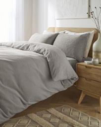 Cosy Cuddle Fleece Duvet Set Grey - JD Williams - Size: SINGLE - thumbnail 1