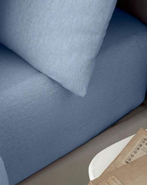 Catherine Lansfield Cotton Fitted Sheet Lansfield Blue - Catherine Lansfield - Size: KING - image 1