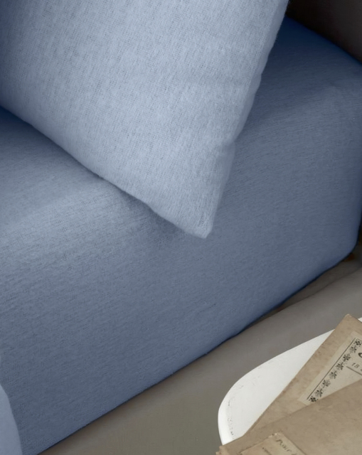 Catherine Lansfield Cotton Fitted Sheet Lansfield Blue - Catherine Lansfield - Size: KING - image 1