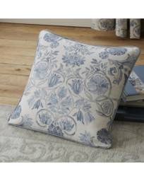 D&D Averie Filled Cushion Blue - Dreams & Drapes - Size: 43X43CM