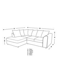 Ferguson Left Hand Chaise Sofa Black - thumbnail 2