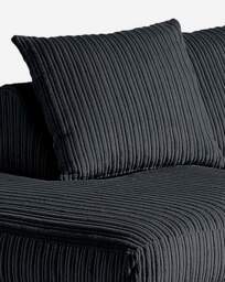 Ferguson Left Hand Chaise Sofa Black - thumbnail 4