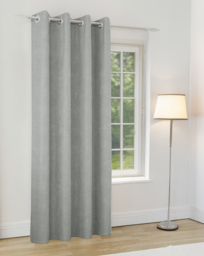 Knightsbridge Chenille Door Curtain Grey - Enhanced Living - Size: 168X214