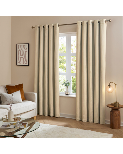 Furn. Ultimate Velvet Blackout Curtains Natural - furn. - Size: 168 x 229cm - image 1