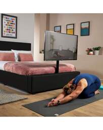 XR Living Ava Upholstered PU TV Bed Black - XR Living - Size: SINGLE - thumbnail 5