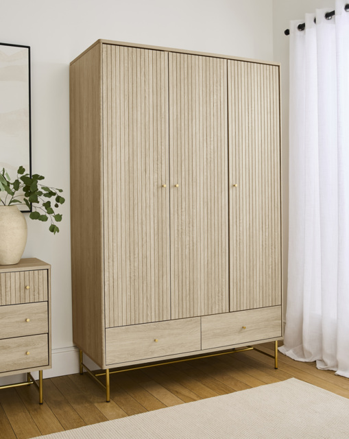 Tate Triple Wardrobe OAK Effect - image 1