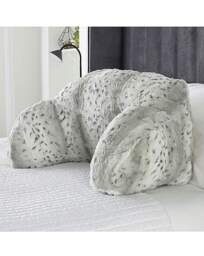 Snow Leopard Print Cuddle Cushion Grey - Downland - Size: ONE SIZE