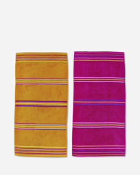 Rainbow Beach Towel Pair - Pink & Orange Pink/Orange - Catherine Lansfield - Size: ONE SIZE - thumbnail 1