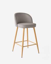 Emilie Barstool Grey - thumbnail 4