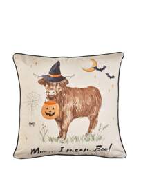 CL Halloween Highland Cow Cushion Multi - Catherine Lansfield - Size: 45X45CM - thumbnail 3