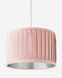 Pleated Velvet Blush Shade 30cm Blush - Searchlight - thumbnail 3