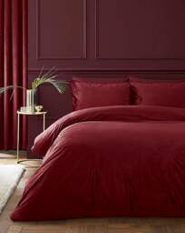 Catherine Lansfield Kingsley Duvet Set Raspberry - Catherine Lansfield - Size: S KING - thumbnail 1