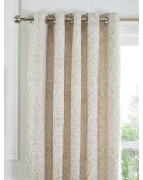 Curtina Marple Thermal Eyelet Curtains Natural - Curtina - Size: 168 x 137cm - thumbnail 1