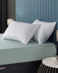 Downland Luxury Waffle Pack of 2 Pillows White - Downland - Size: PAIR - thumbnail 3