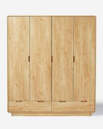 Oslo 4 Door Wardrobe OAK Effect - JD Williams - thumbnail 2
