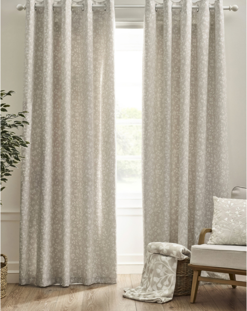 Catherine Lansfield Brooke Curtain Natural - Catherine Lansfield - Size: 167 x 183cm - image 1