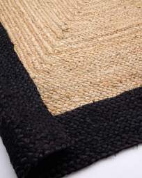 Jute Border Rug Black - Origins - Size: 160X230 - thumbnail 3
