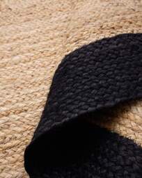 Jute Border Rug Black - Origins - Size: 160X230 - thumbnail 5