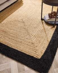 Jute Border Rug Black - Origins - Size: 160X230 - thumbnail 4
