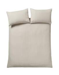 CL Stripe Seersucker Duvet Cover Set Natural - Catherine Lansfield - Size: S KING - thumbnail 3