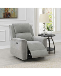 Croston Chenille Recliner Chair Light Grey