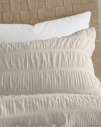 Catherine Lansfield Seersucker Duvet Set Natural - Catherine Lansfield - Size: SINGLE - thumbnail 2