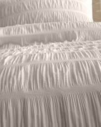 Catherine Lansfield Seersucker Duvet Set Natural - Catherine Lansfield - Size: SINGLE - thumbnail 3
