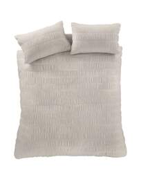 Catherine Lansfield Seersucker Duvet Set Natural - Catherine Lansfield - Size: SINGLE - thumbnail 5
