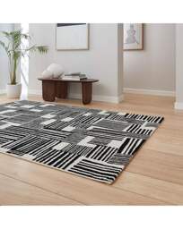 Catherine Lansfield Blocks Abstract Rug Black/White - Catherine Lansfield - Size: 80X150 - thumbnail 5