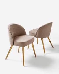 Thea Dining Table with 6 Emilie Chairs Marble Effect/Oyster - JD Williams - thumbnail 3